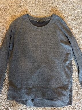 Athleta Heather Charcoal Gray Crewneck Sweatshirt